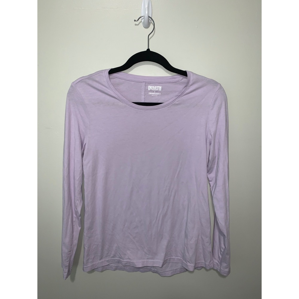 Duluth Trading Co Womens Small Lavender Purple Lightweight Longtail T Shirt